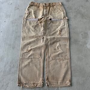 Vintage Y2K Carhartt brown double knee work wear carpenter pants